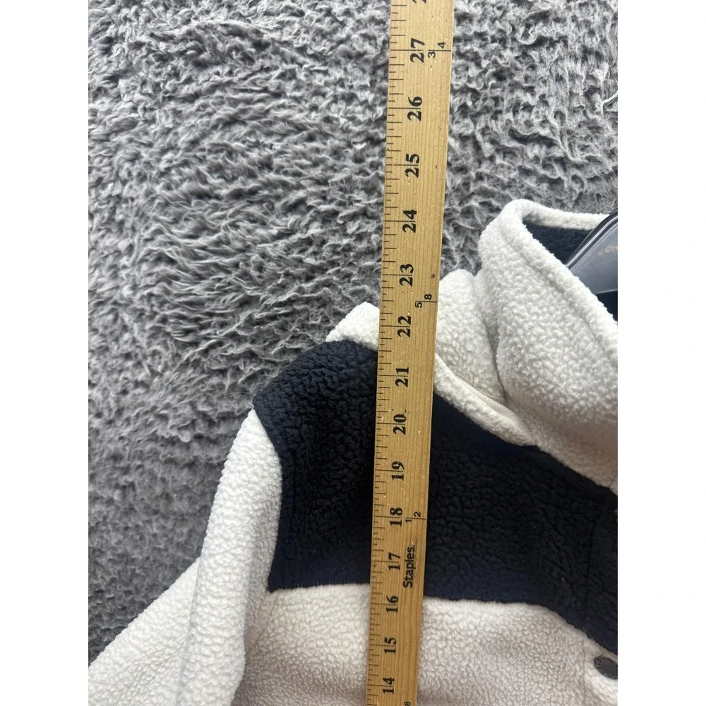 The North Face Gemma Fleece Hooded Sherpa Jacket White Black Womens Size M - Picture 11 of 14